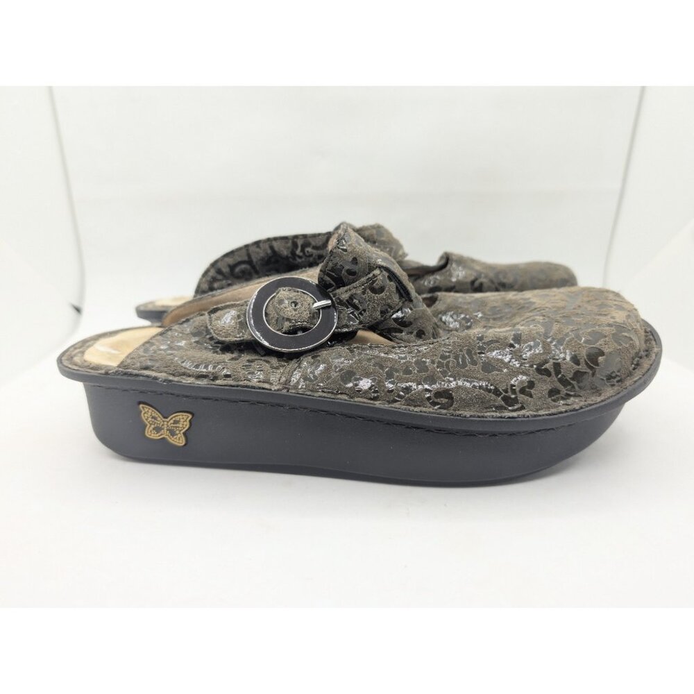 Alegria Clogs Mules Women's Sz  EU 37 US 6.5-7 choco vine Embossed ALG 922